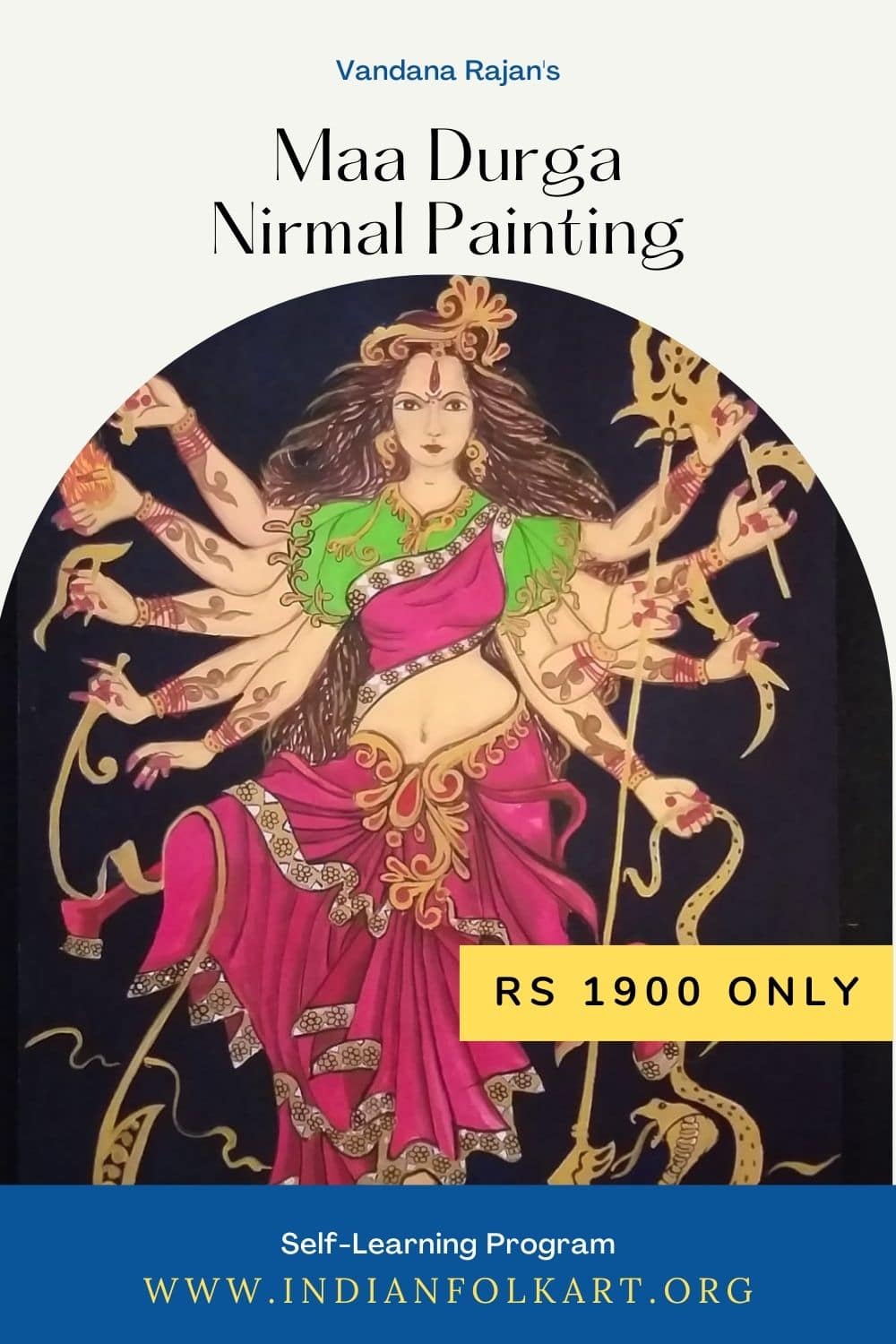 VR03 Nirmal Painting for Beginners – “Maa Durga”