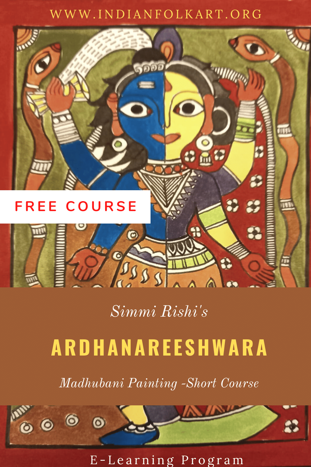 SR01 – Madhubani Painting Short Course – Ardhanareeshwara.