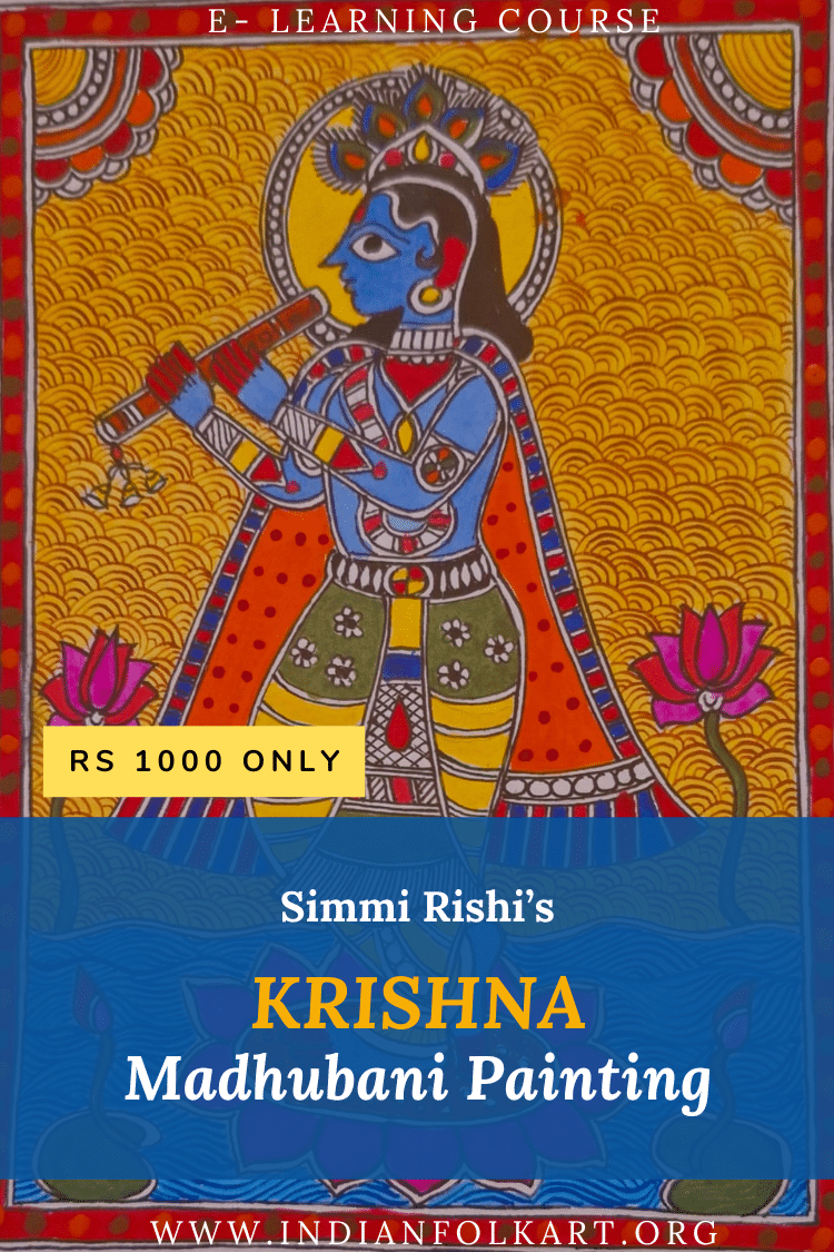 SR03 – MADHUBANI PAINTING-KRISHNA